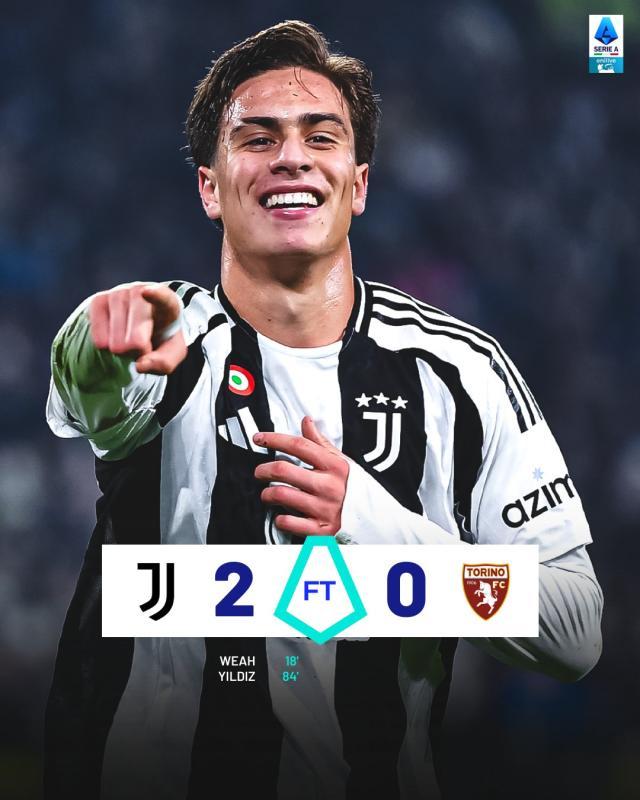 开云APP下载-【意甲】尤文2比0都灵，蒂莫西·维阿、耶尔德兹进球